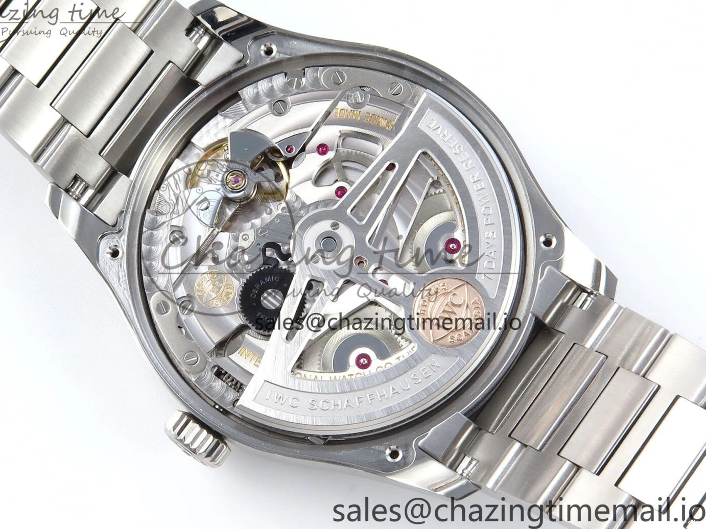 MIROTIME 0306 FashionForward Portugieser Auto IWC0562D APSF 1:1 Best Edition Light Blue Dial on SS Bracelet A 6994